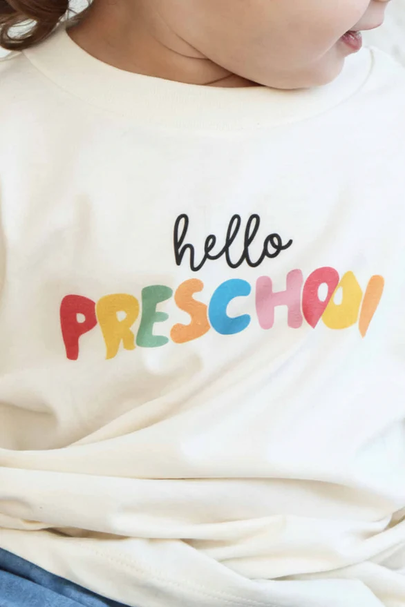 Hello New Grade Kids Graphic Tee | Natural - Image 4