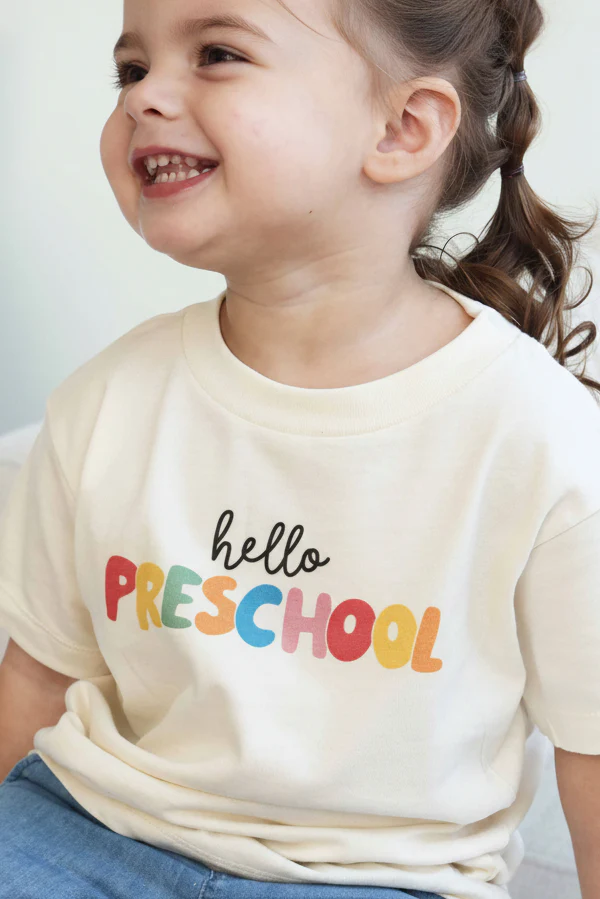 Hello New Grade Kids Graphic Tee | Natural - Image 5