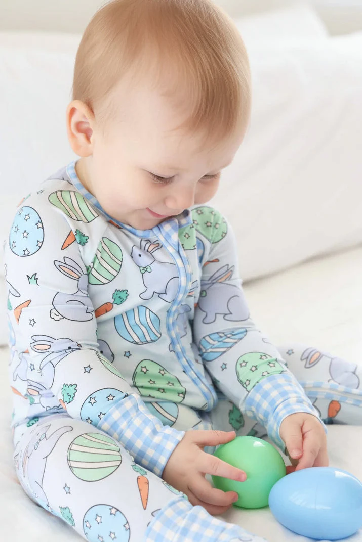 Hoppy Spring Convertible Zip Romper | Blue - Image 4