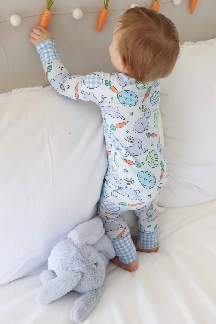 Hoppy Spring Convertible Zip Romper | Blue - Image 5