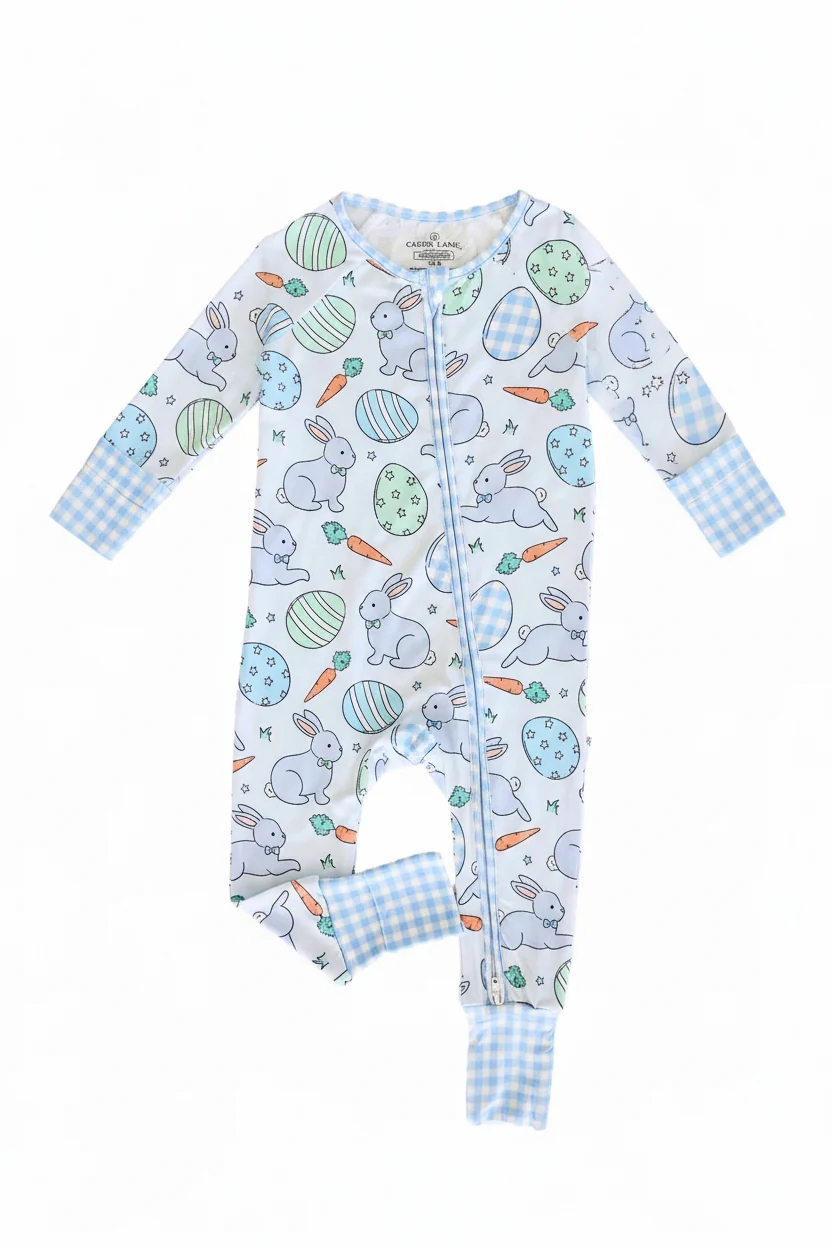 Hoppy Spring Convertible Zip Romper | Blue - Image 6