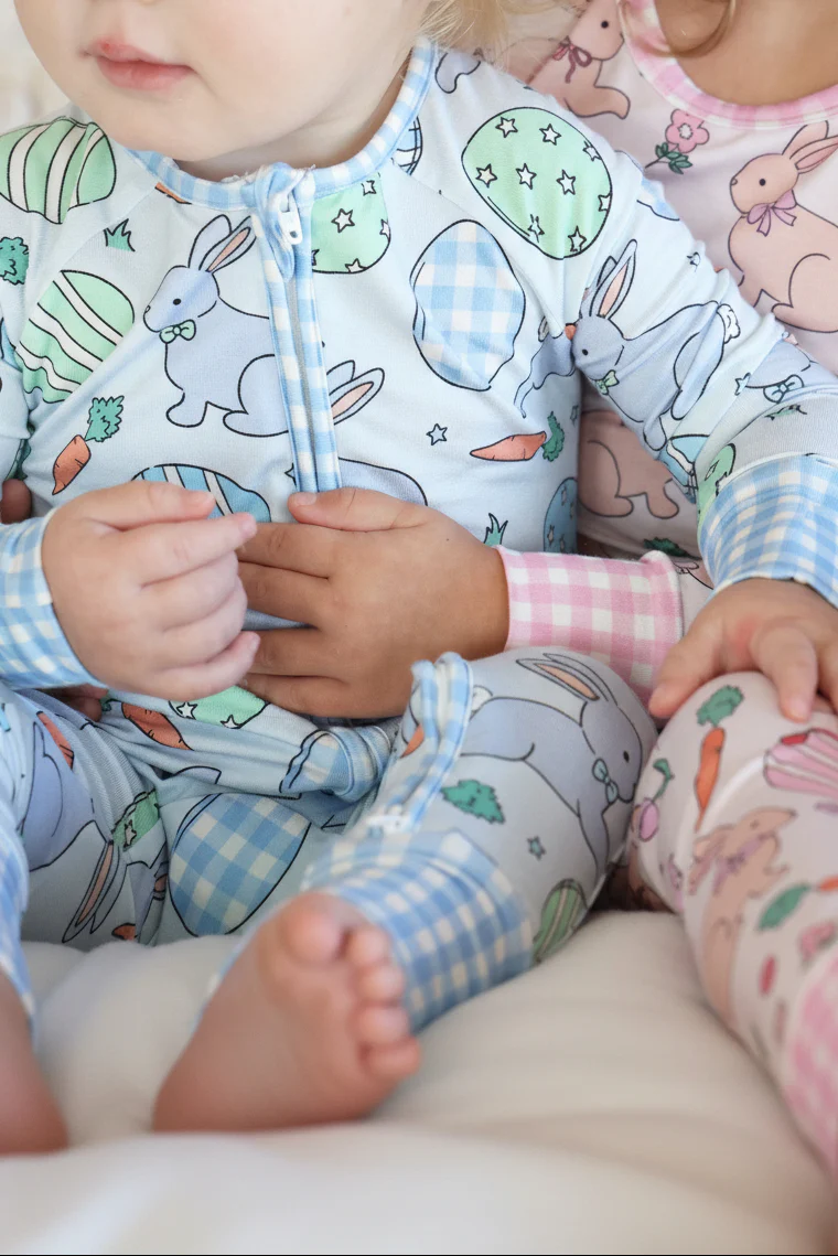 Hoppy Spring Convertible Zip Romper | Blue - Image 8
