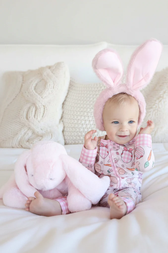 Hoppy Spring Convertible Zip Romper | Pink