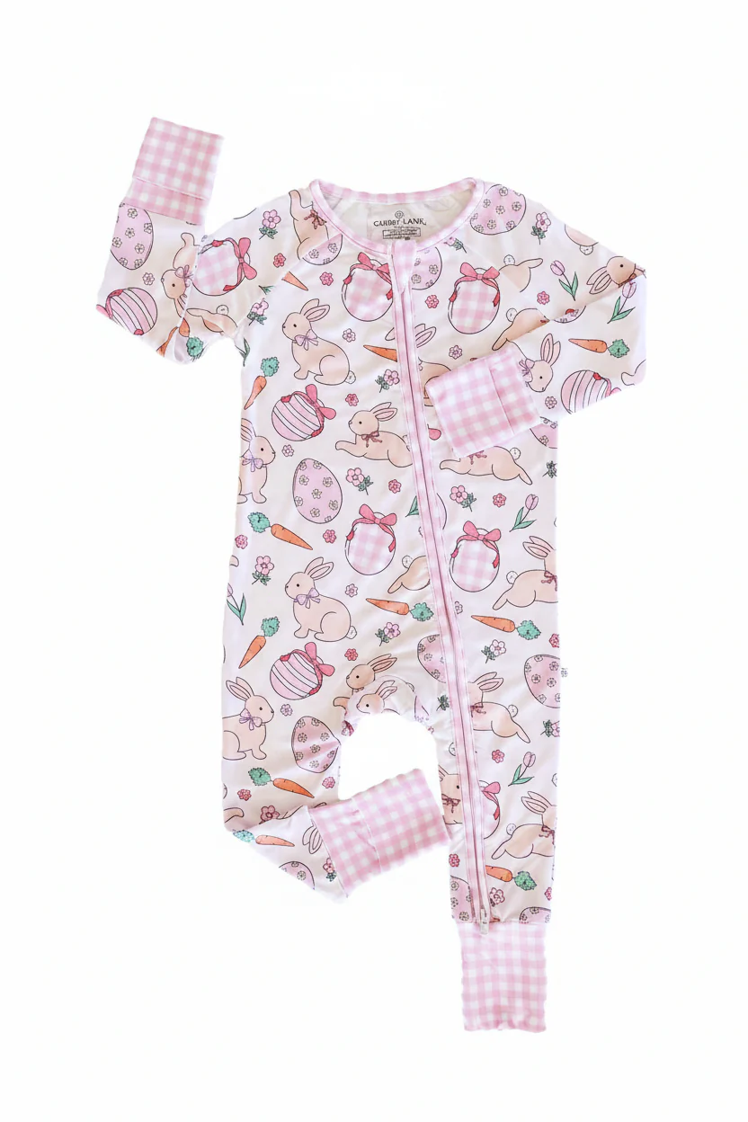 Hoppy Spring Convertible Zip Romper | Pink - Image 2