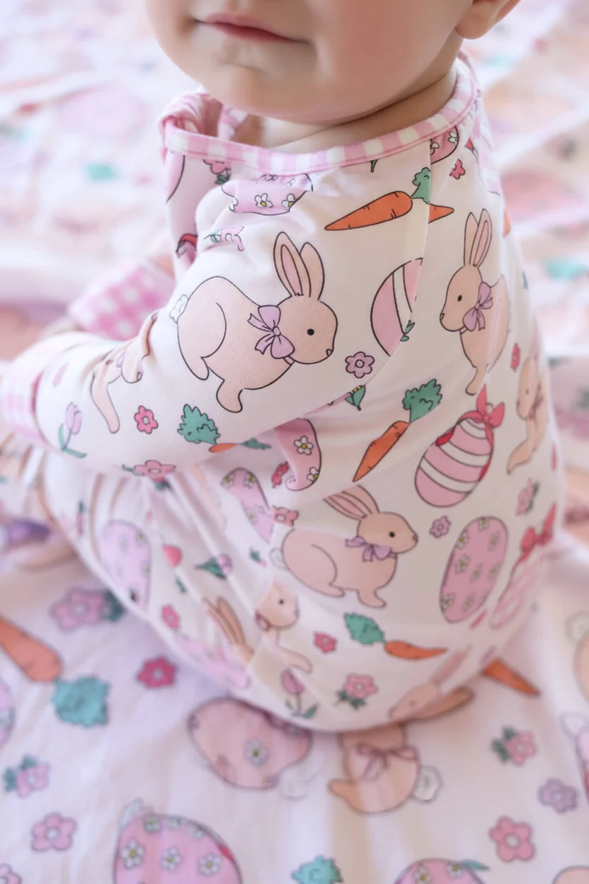 Hoppy Spring Convertible Zip Romper | Pink - Image 6