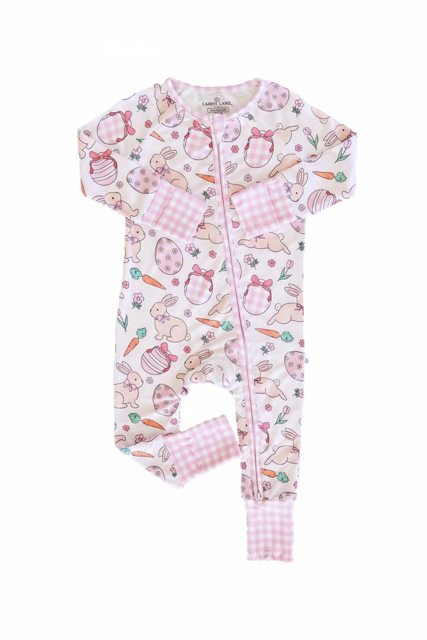 Hoppy Spring Convertible Zip Romper | Pink - Image 7