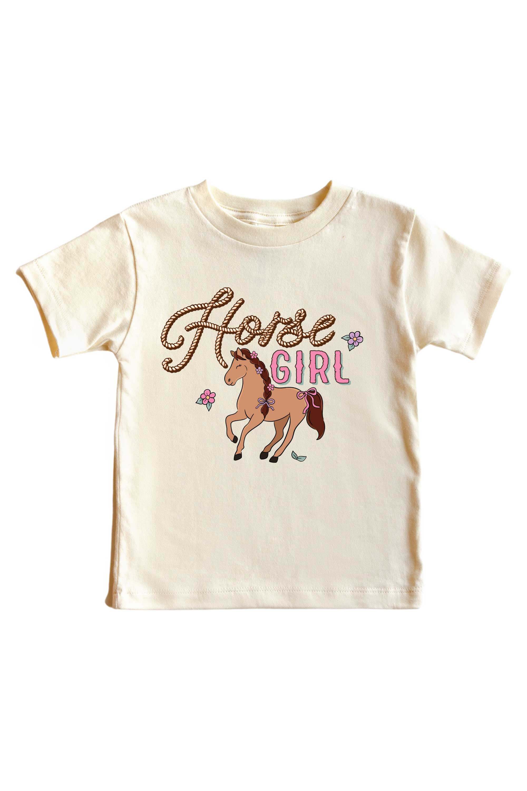 Horse Girl Graphic Bodysuit & Kids Tee | Natural - Image 3