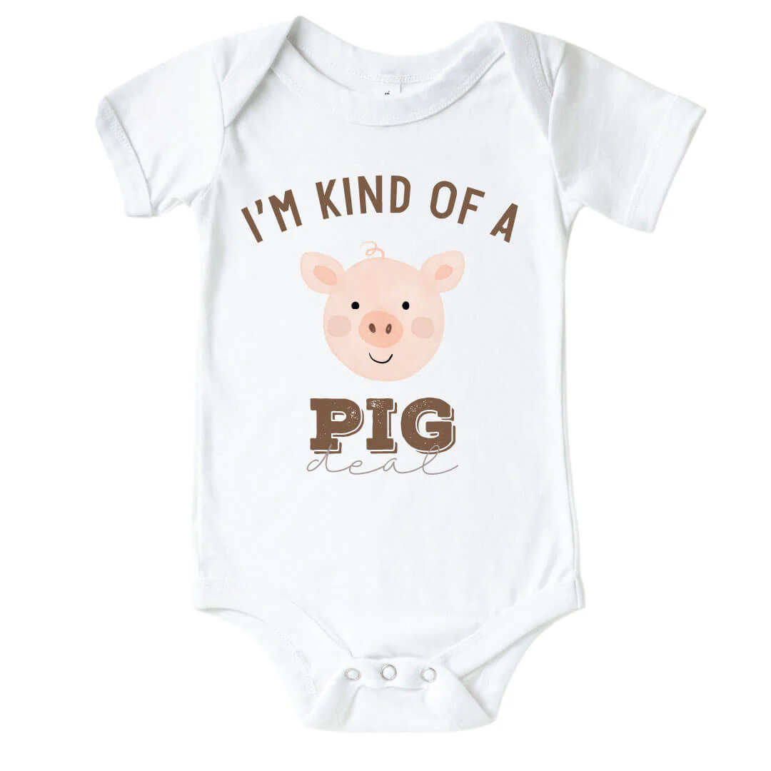 I'm Kind Of A Pig Deal Graphic Bodysuit | White