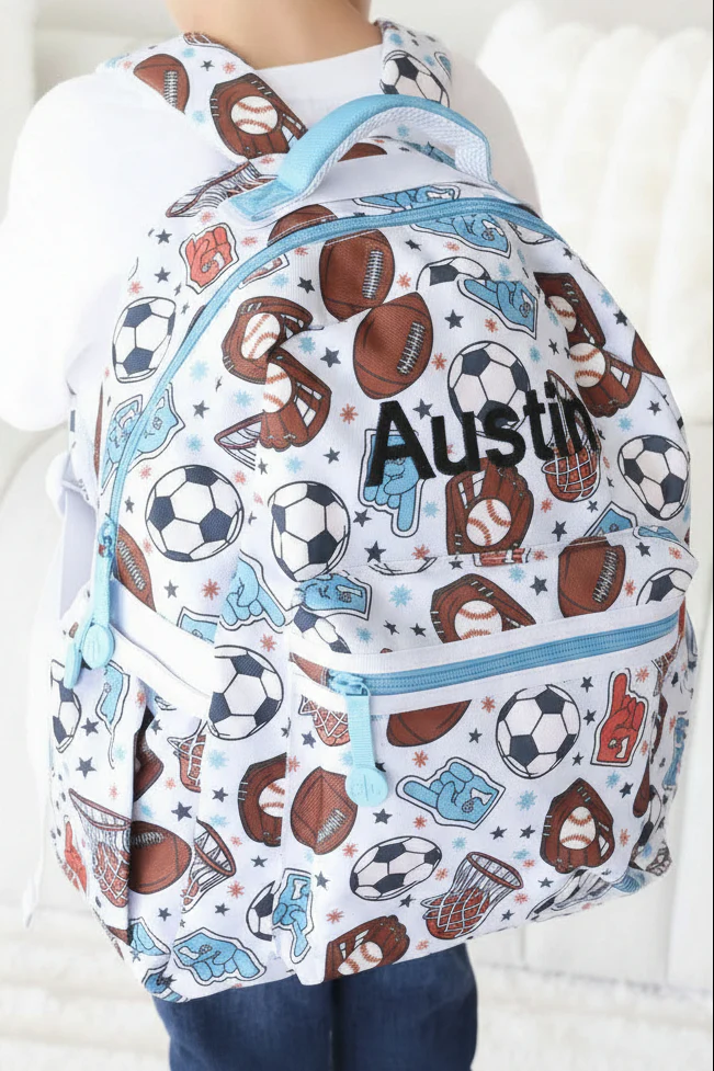 Kids Embroidered Backpack | Half Time