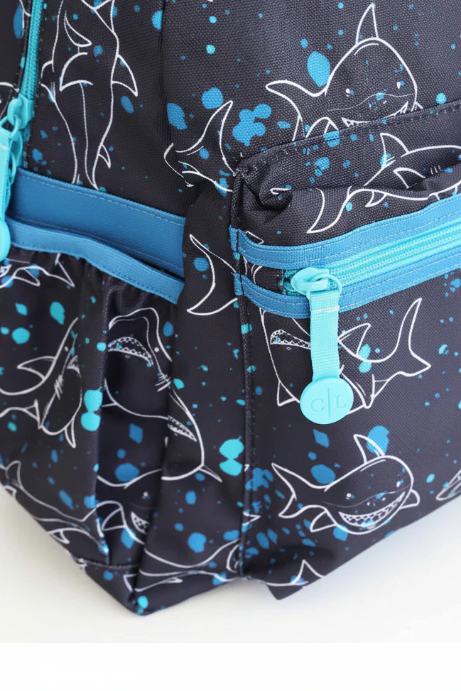Kids Embroidered Backpack | Shark Attack - Image 14