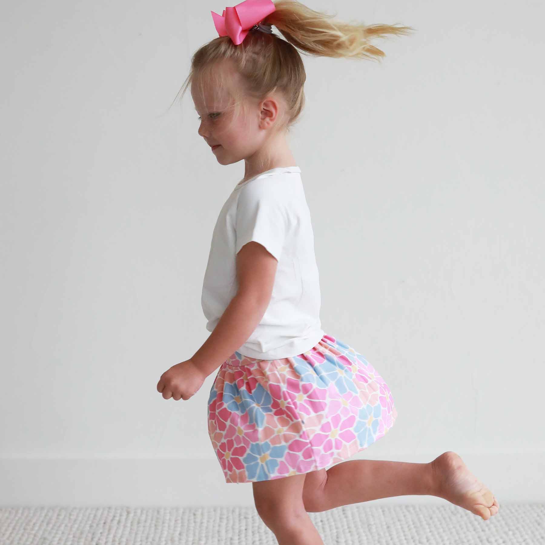 Kids CloudActive™ Athletic Pleated Skirt | Power Flowers - Image 14