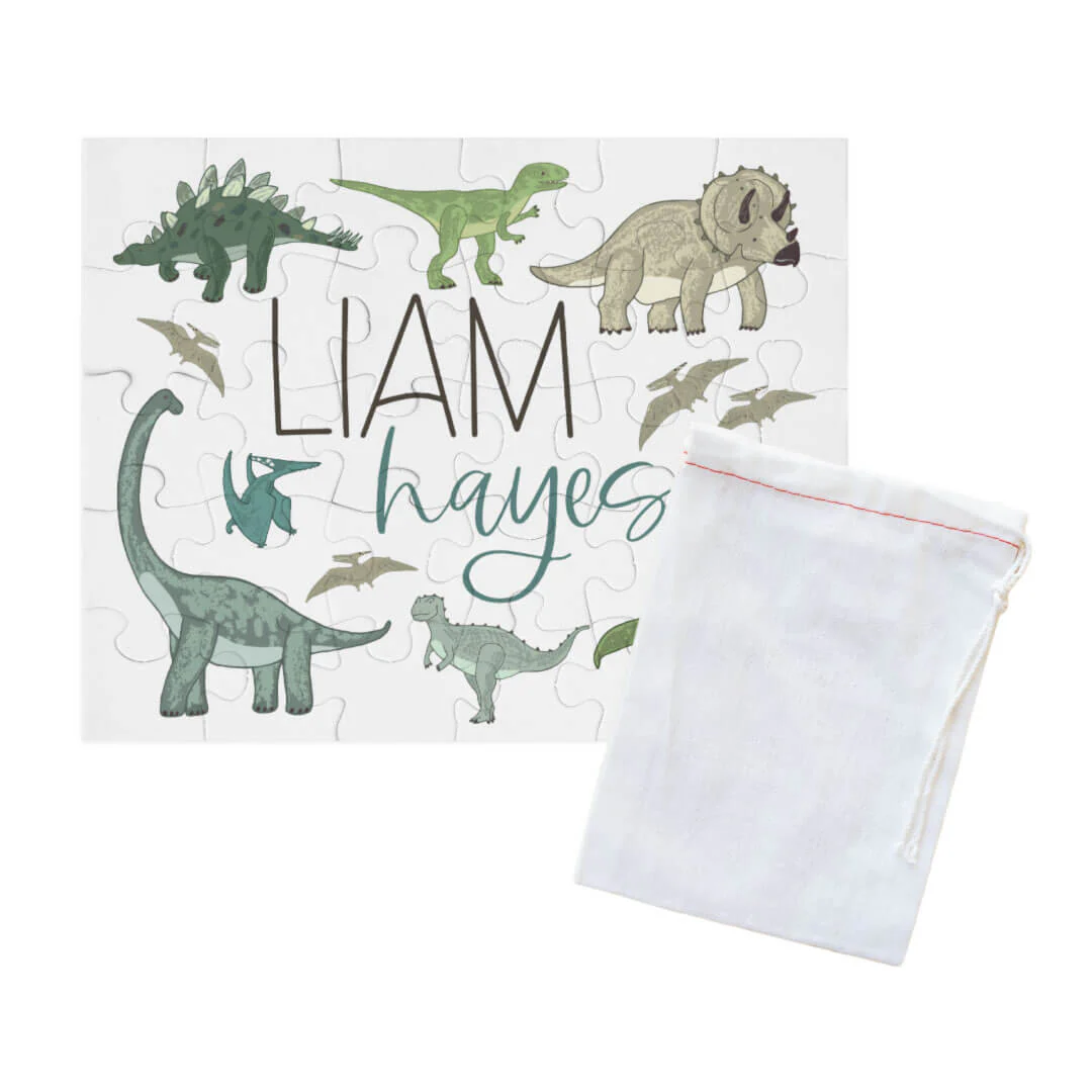 Kids Personalized 30 Piece Puzzle | Dinosaur Friends - Image 2