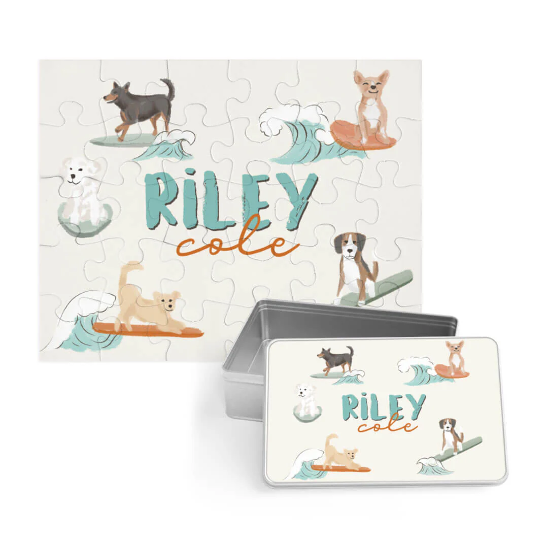 Kids Personalized 30 Piece Puzzle | Paddle Pups - Image 2