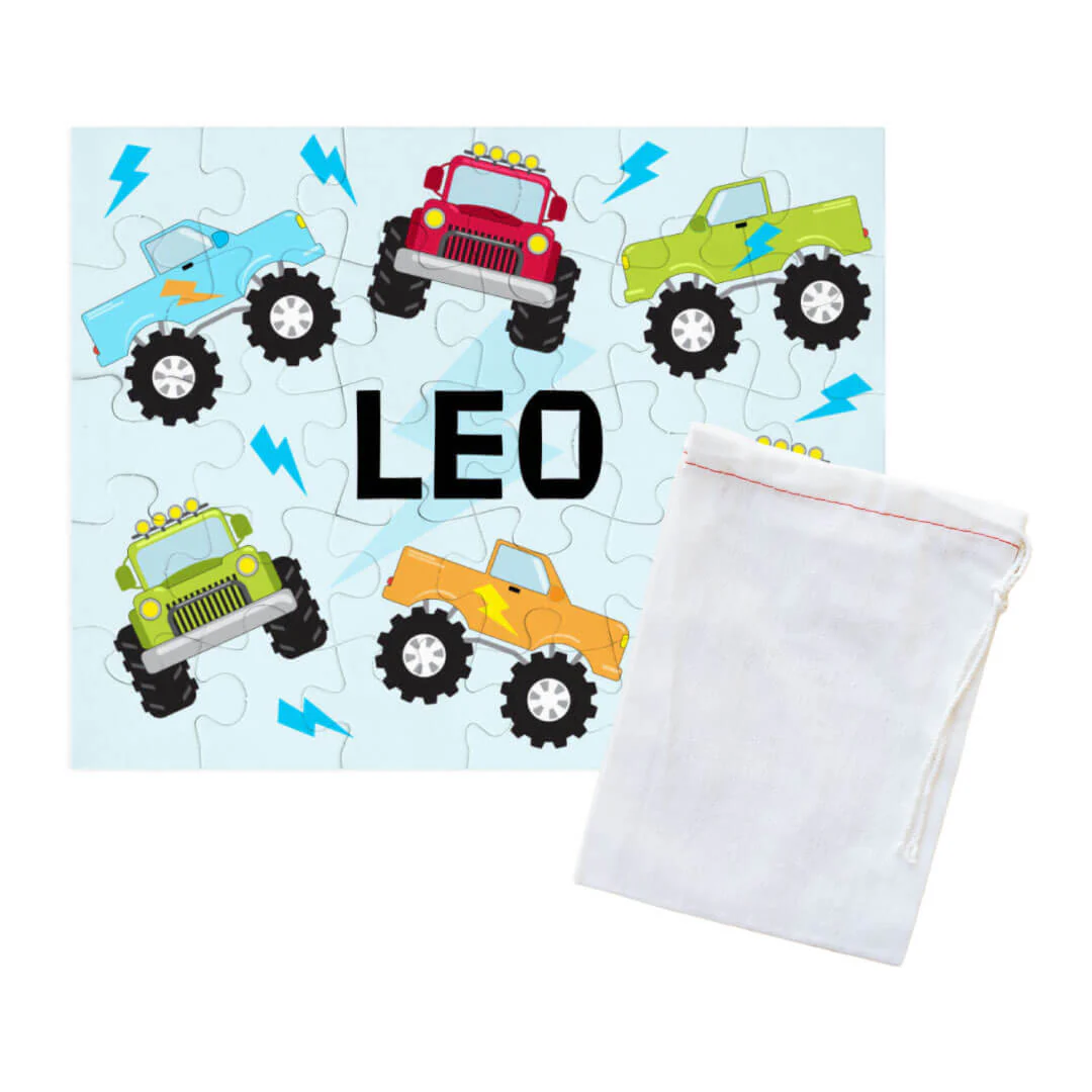 Kids Personalized 30 Piece Puzzle | Truck Rally - Image 3