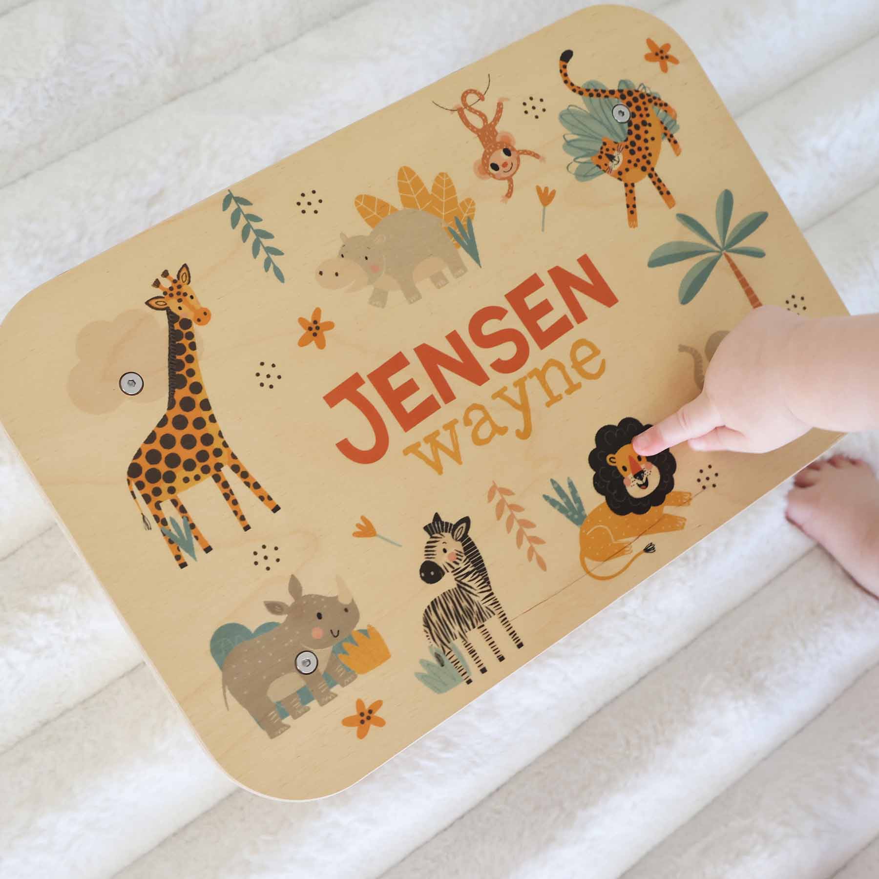 Kids Personalized Step Stool | Safari Adventure - Image 3