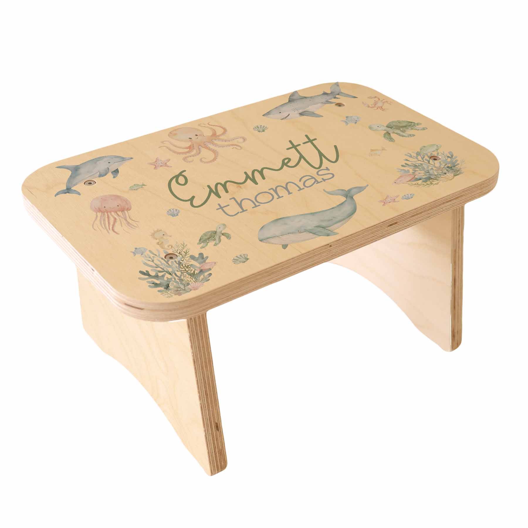 Kids Personalized Step Stool | Sea Cuties - Image 2