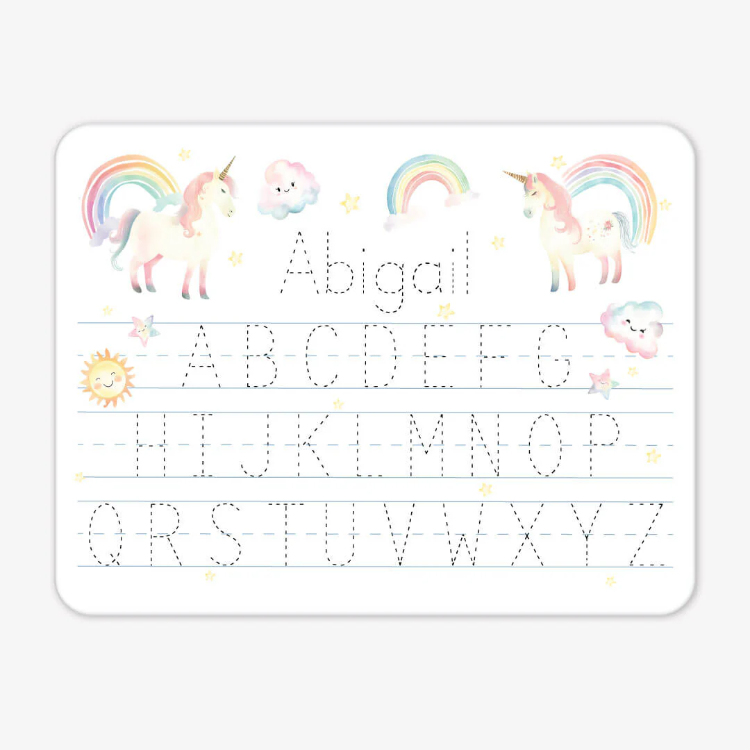 Kids Personalized Whiteboard | Magical Unicorns - Image 2