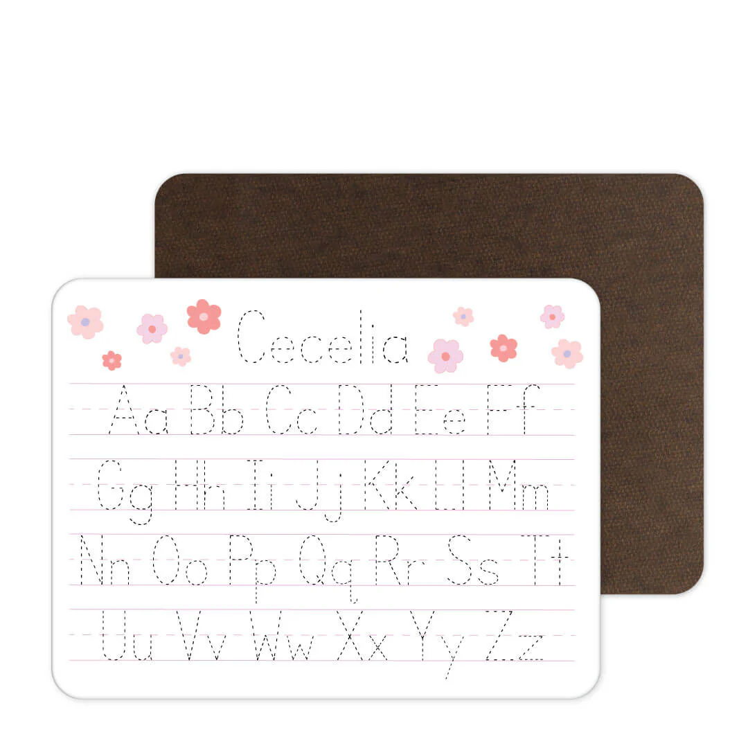 Kids Personalized Whiteboard | Simple Floral - Image 3