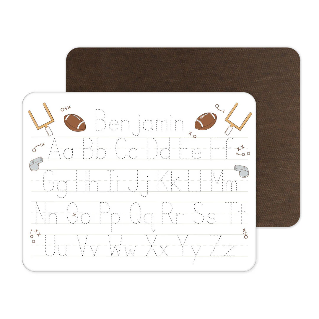 Kids Personalized Whiteboard | Tiny Touchdowns Neutral - Image 2