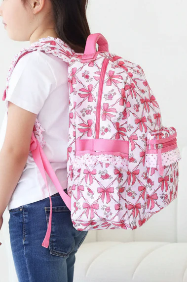 Kids Embroidered Ruffle Backpack | Bow Besties - Image 13
