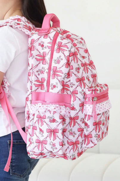 Kids Embroidered Ruffle Backpack | Bow Besties - Image 21