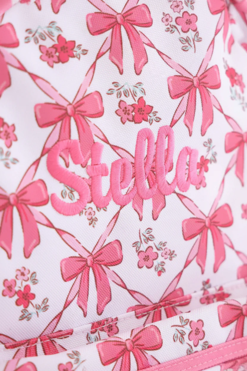 Kids Embroidered Ruffle Backpack | Bow Besties - Image 5
