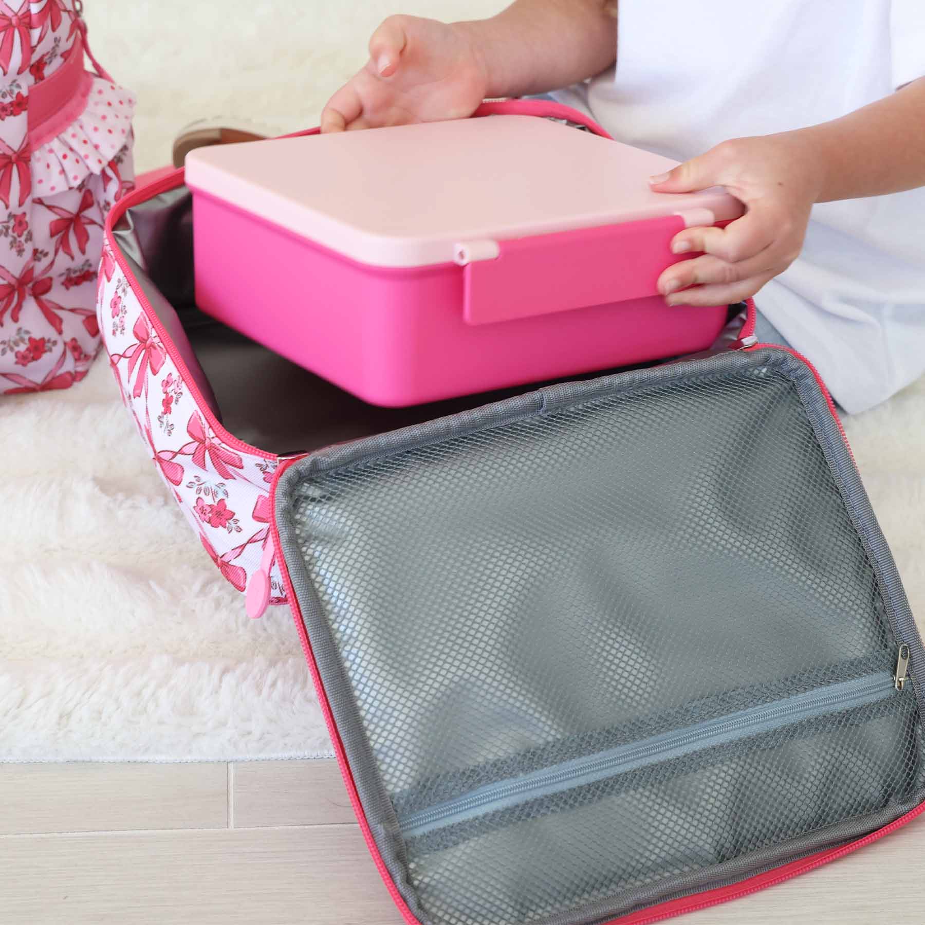 Kids Embroidered Ruffle Lunchbox | Bow Besties - Image 11