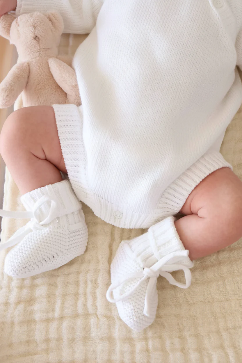 Knit Baby Booties | Sweet Neutrals - Image 5