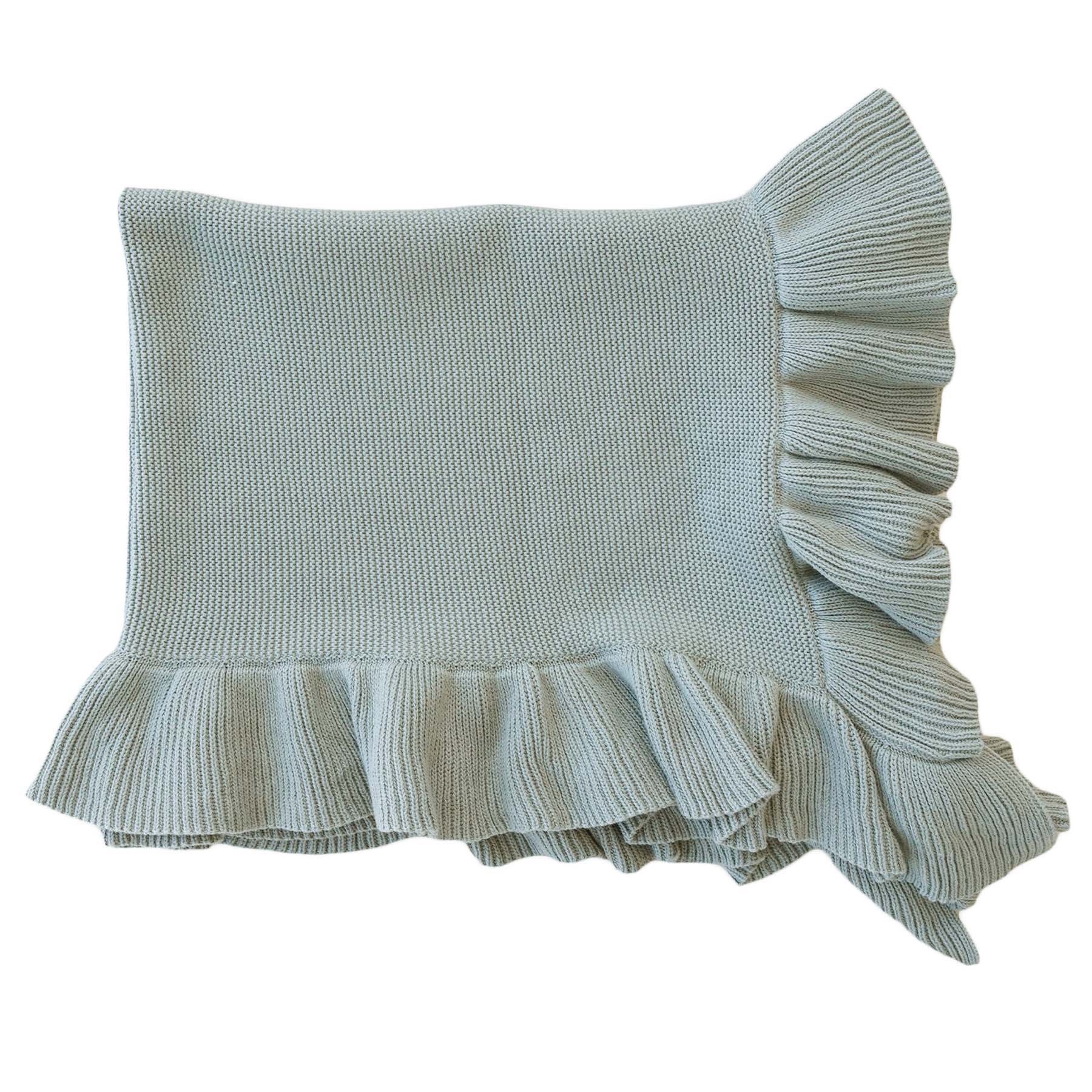 Knit Blanket With Ruffle - Image 3