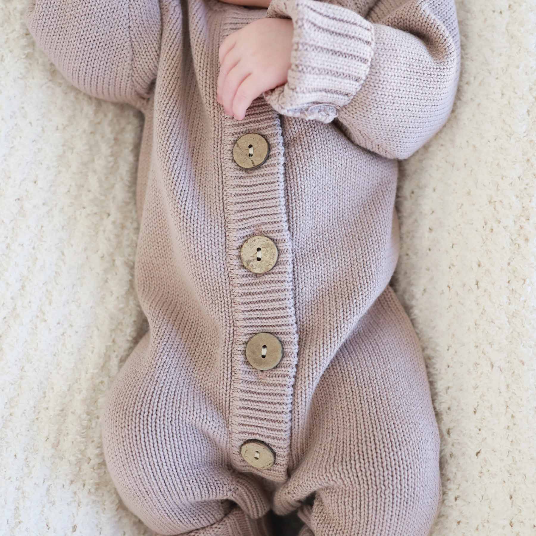 Knit Sweater Button Romper | Iris - Image 3