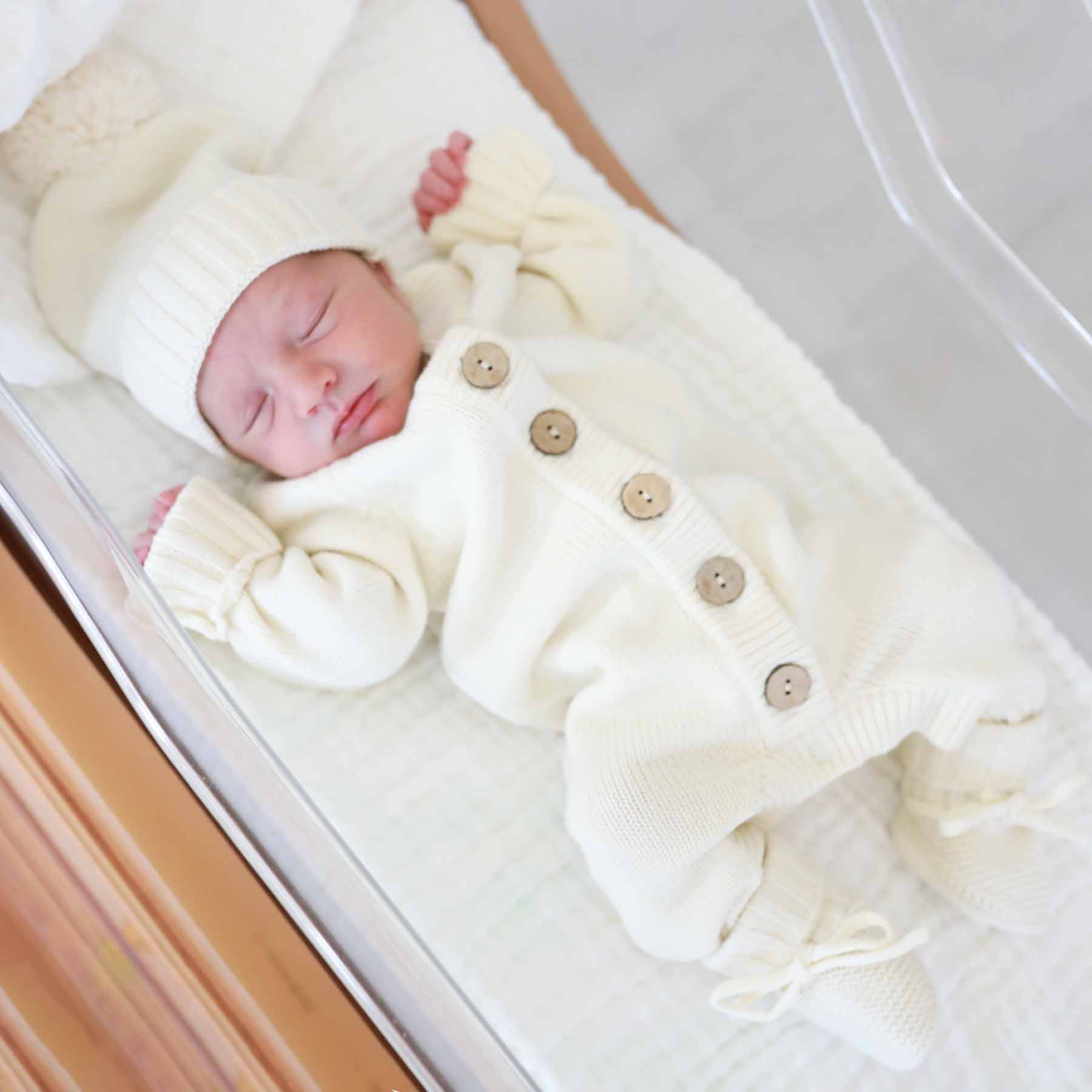 Knit Sweater Button Romper | Ivory - Image 4