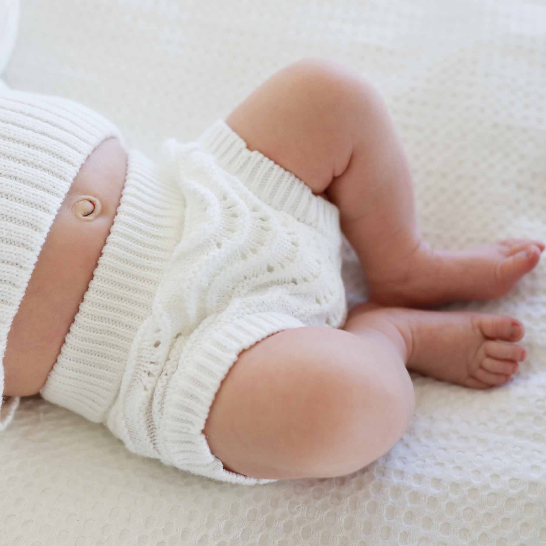 Knit Sweater & Lace Bloomer Set | Dove - Image 3