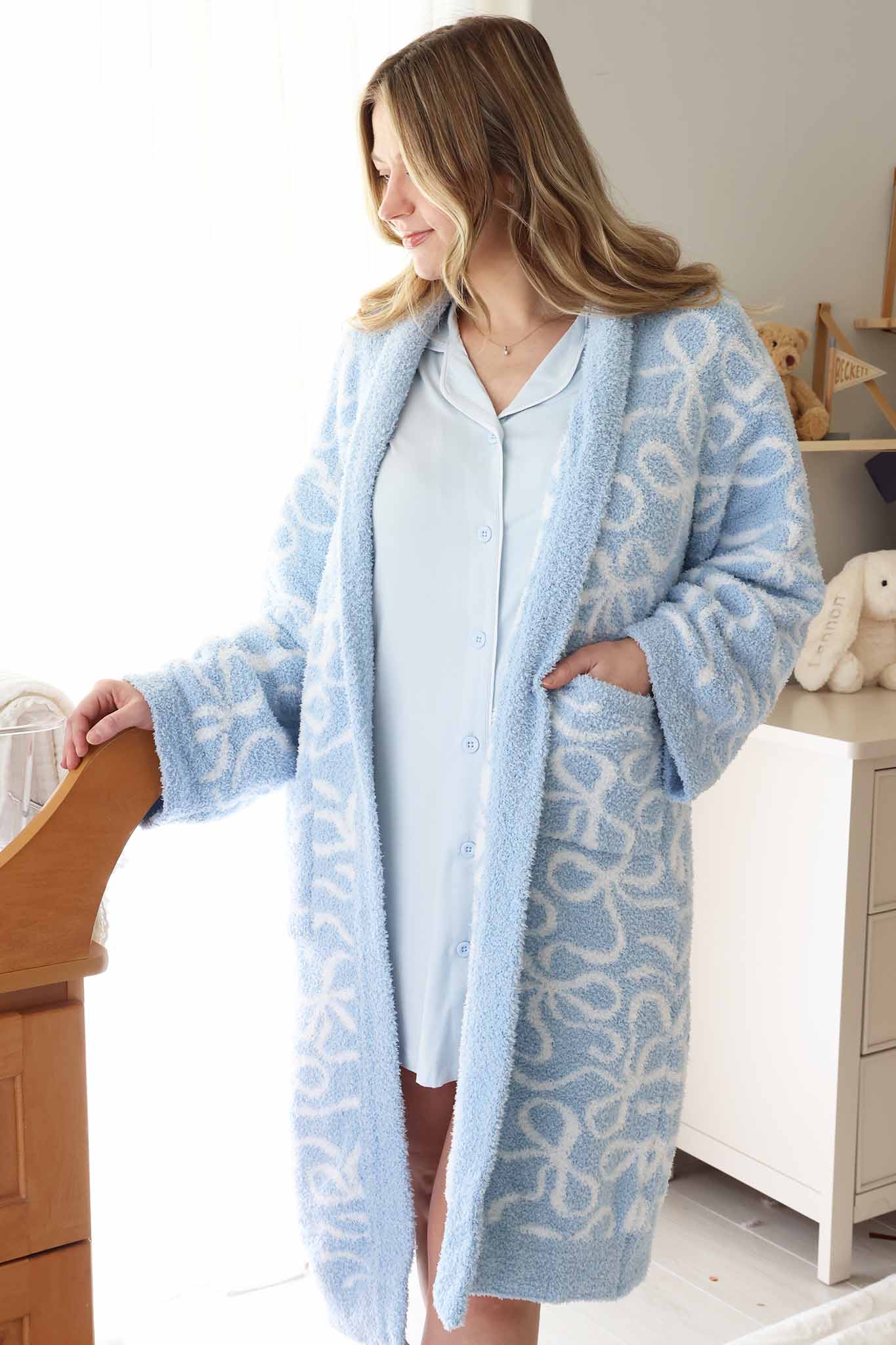 Labor & Delivery Nightgown | Baby Blue - Image 5