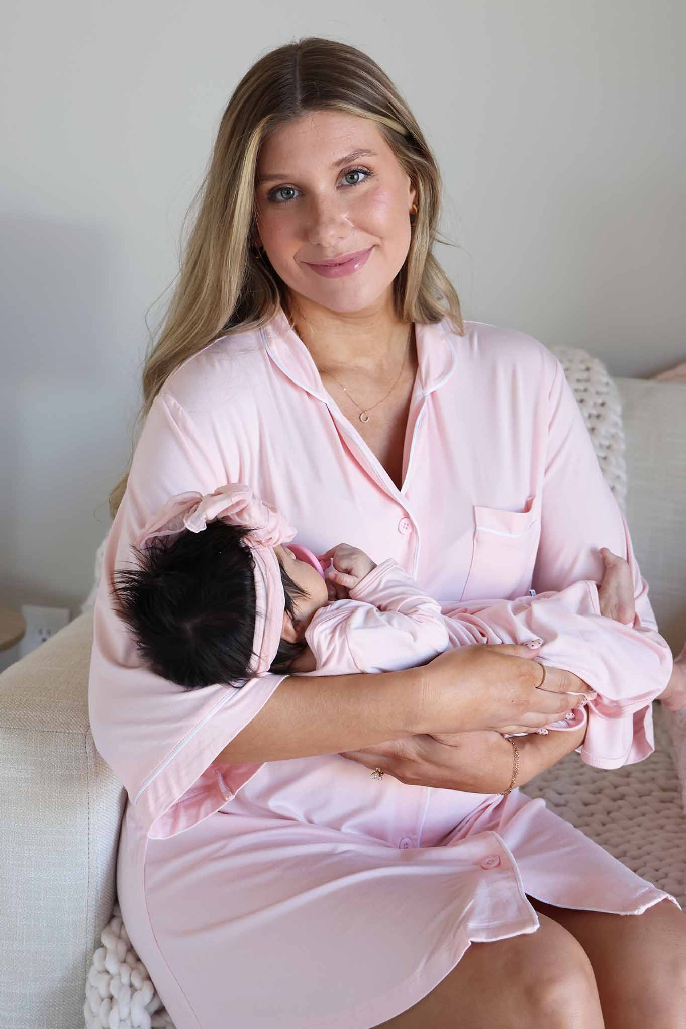 Labor & Delivery Nightgown | Baby Pink - Image 11