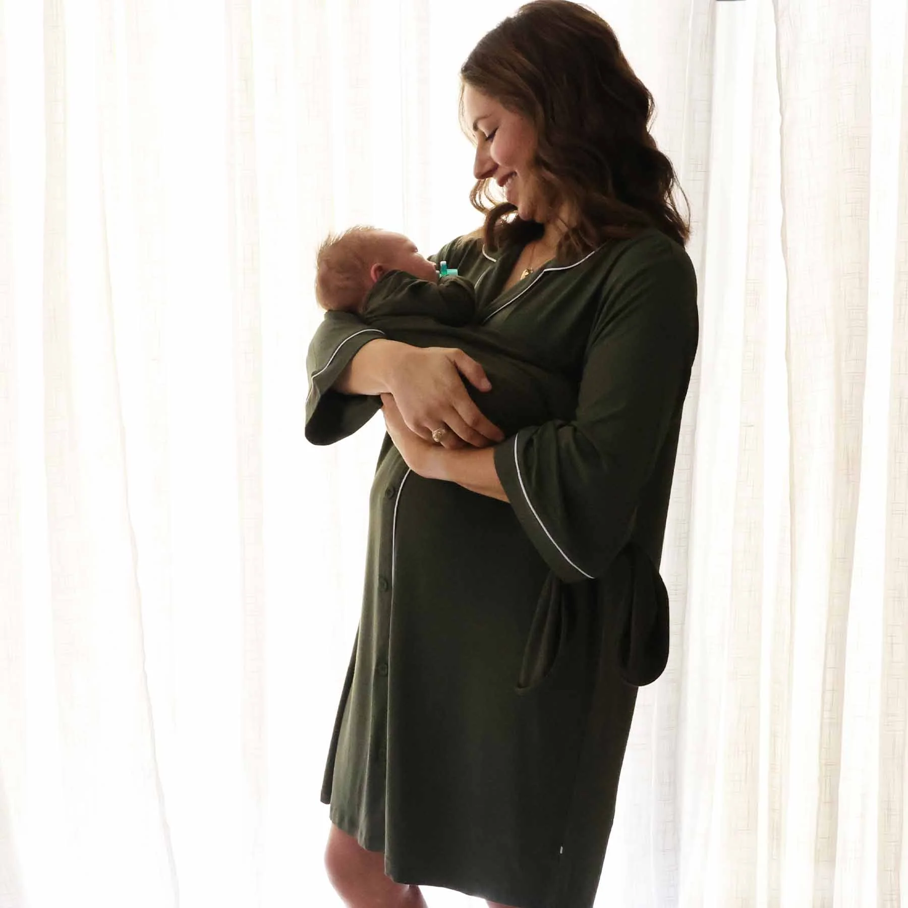 Labor & Delivery Nightgown | Olive - Image 5