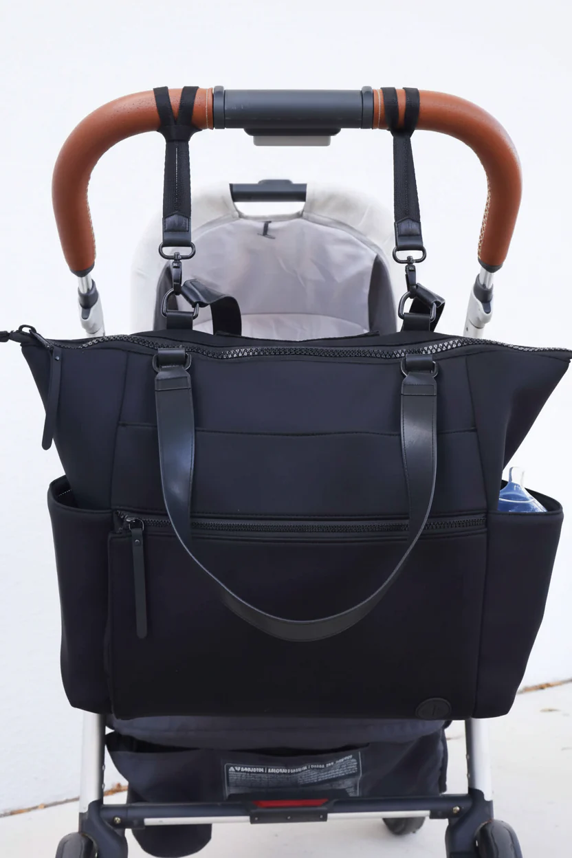 Lane Convertible Diaper Bag Tote | Black - Image 14