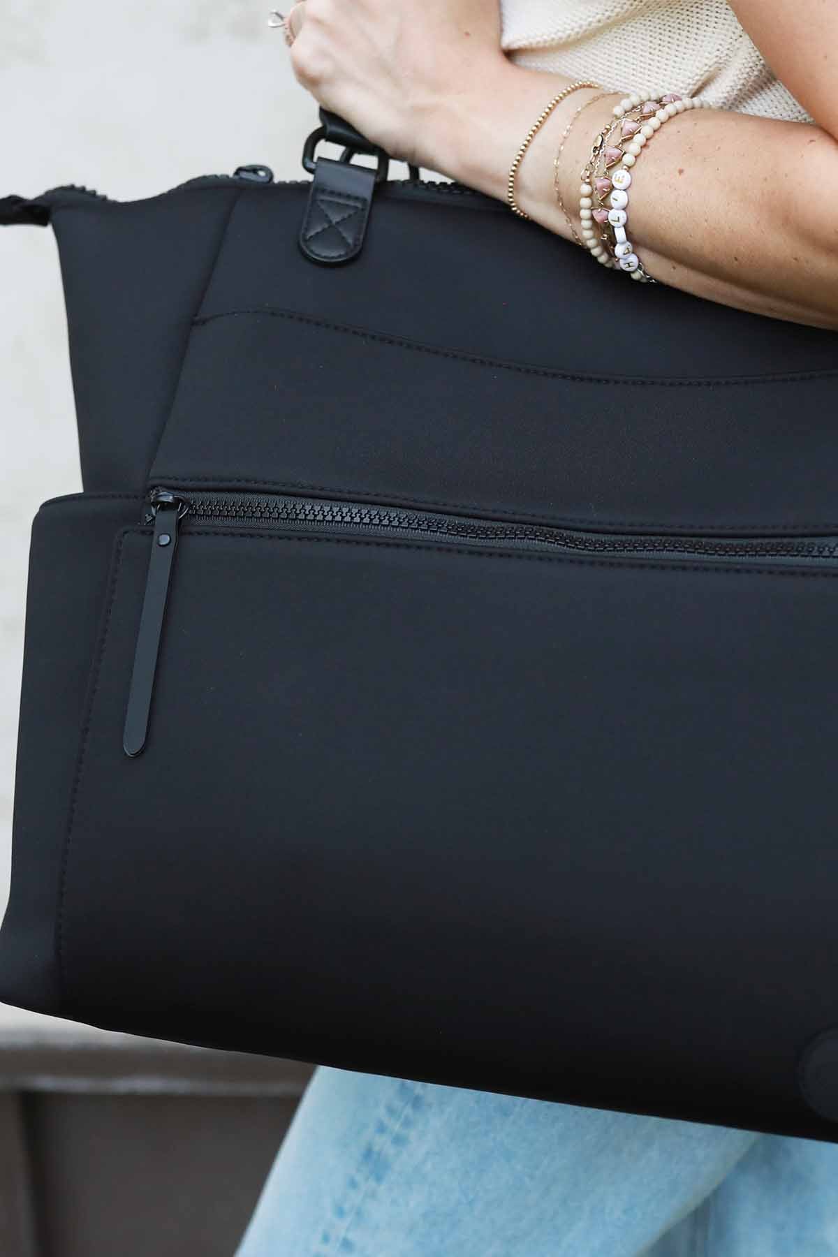 Lane Convertible Diaper Bag Tote | Black - Image 3