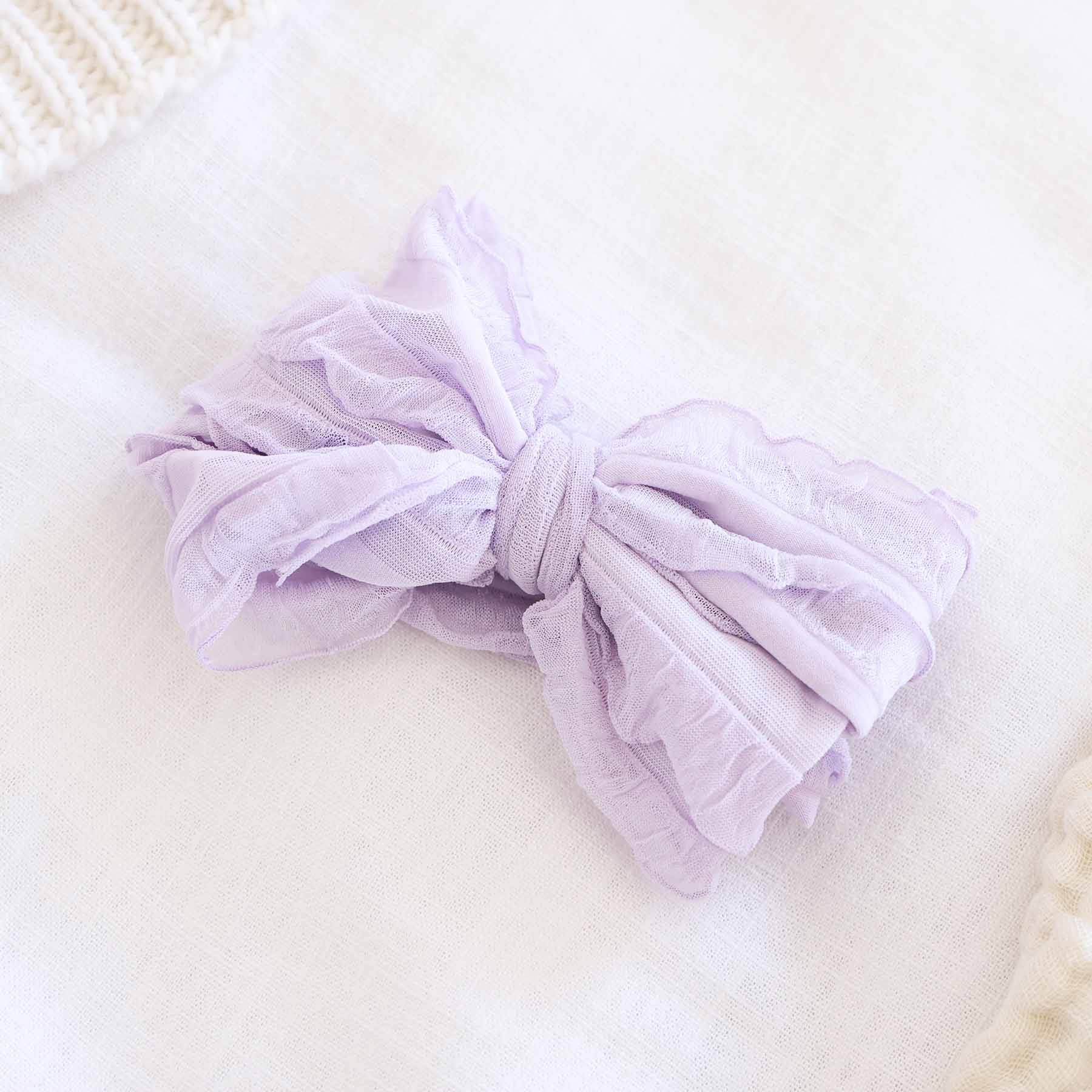 Large Ruffle Knit Bow | Brights - Image 3