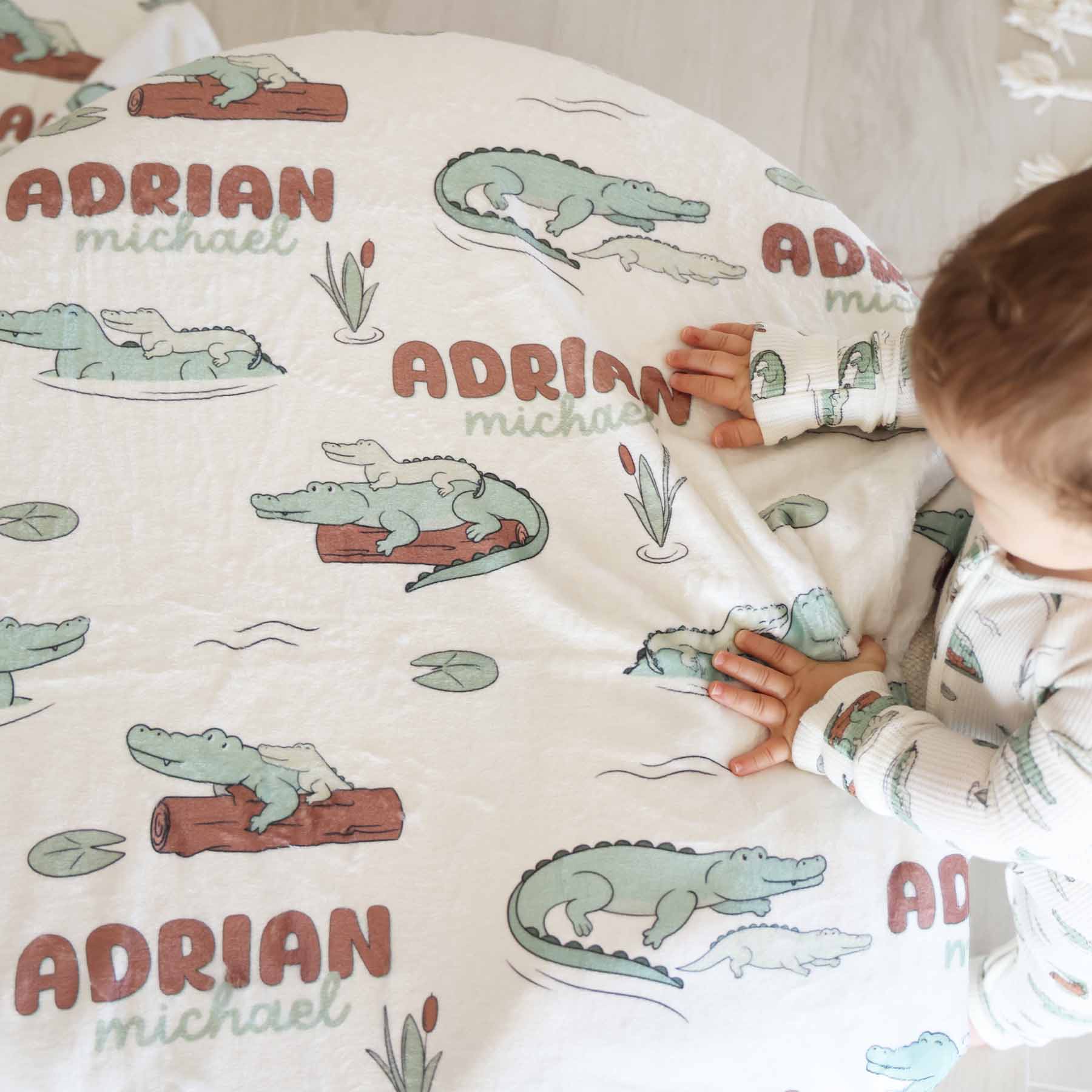 Later Gator Personalized Kids Blanket - Image 3