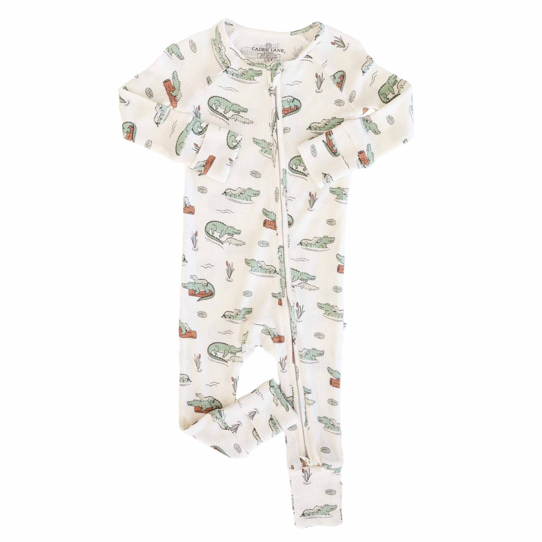 Later Gator Bamboo Waffle Convertible Zip Romper - Image 6