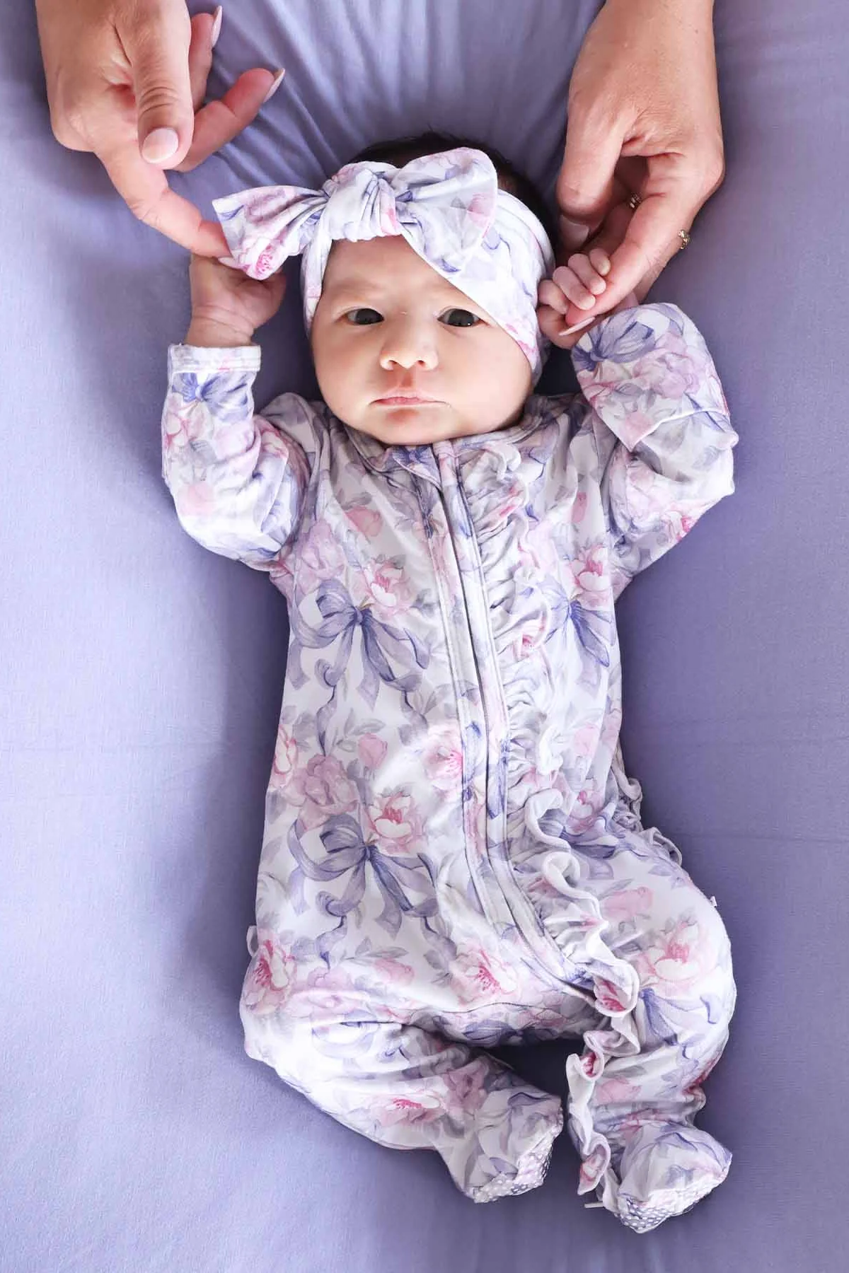 Leighton's Lavender Ruffle Zipper Footie - Image 11