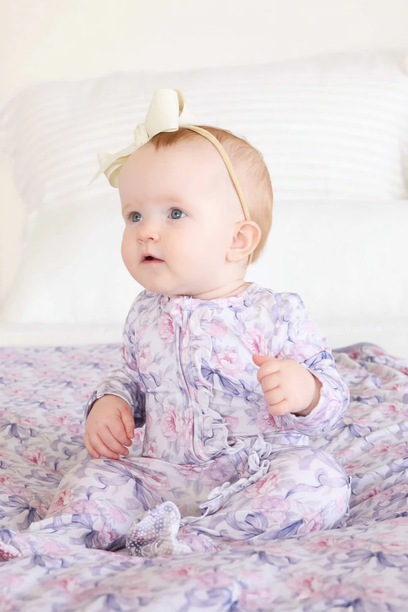 Leighton's Lavender Ruffle Zipper Footie - Image 4