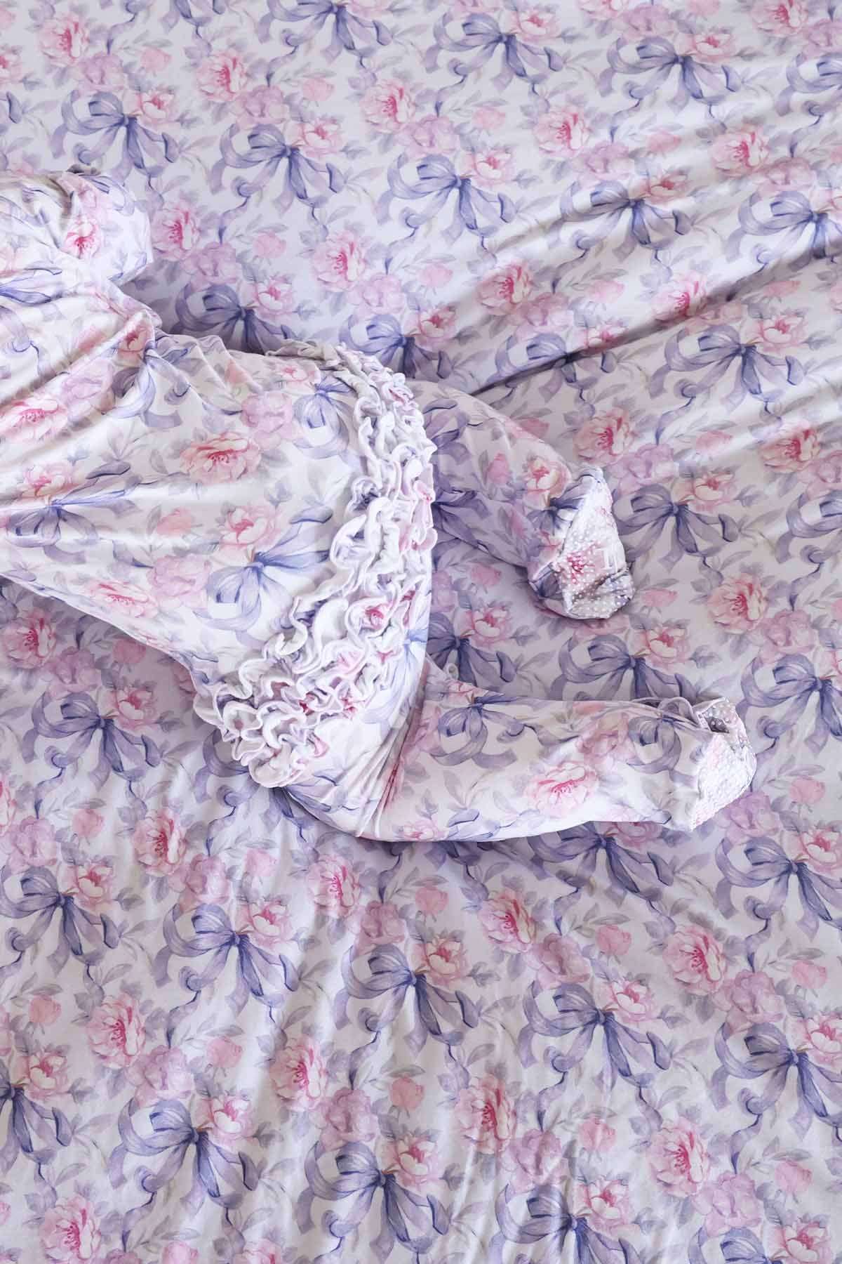 Leighton's Lavender Ruffle Zipper Footie - Image 5