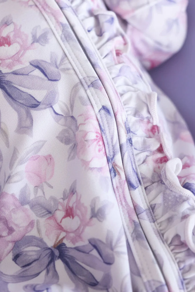 Leighton's Lavender Ruffle Zipper Footie - Image 8