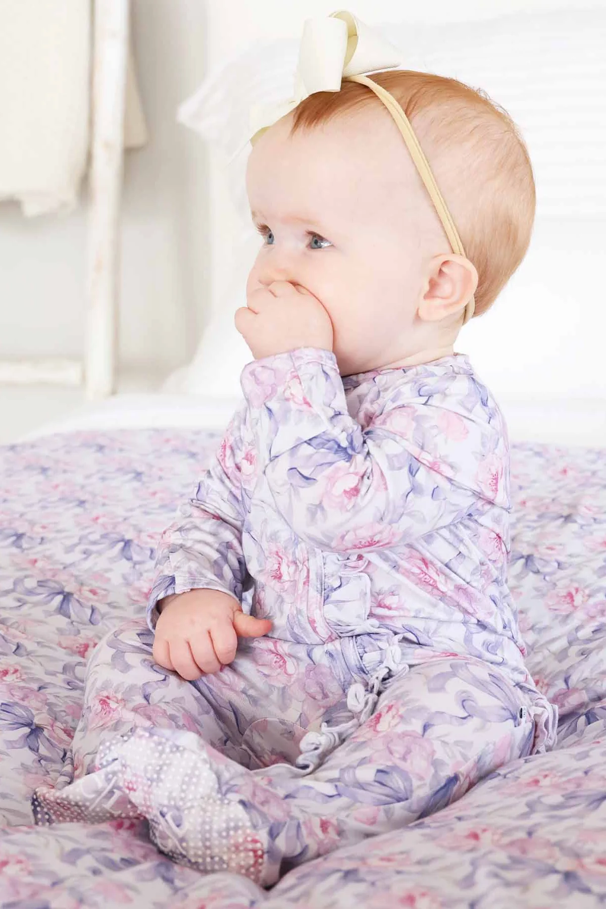 Leighton's Lavender Ruffle Zipper Footie - Image 9