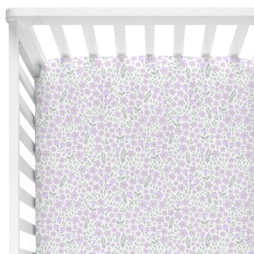 Lilac Meadow Crib Sheet - Image 2