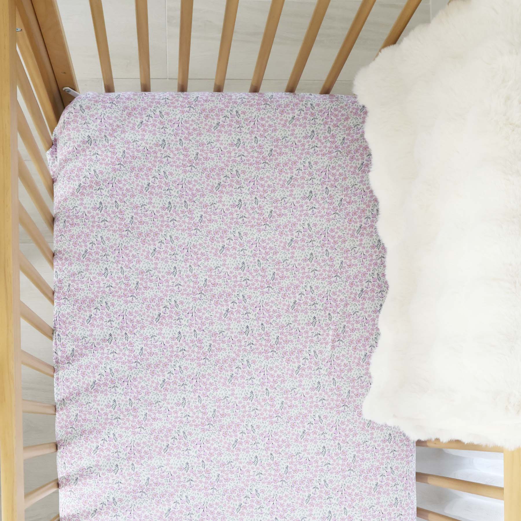 Lilac Meadow Crib Sheet - Image 3