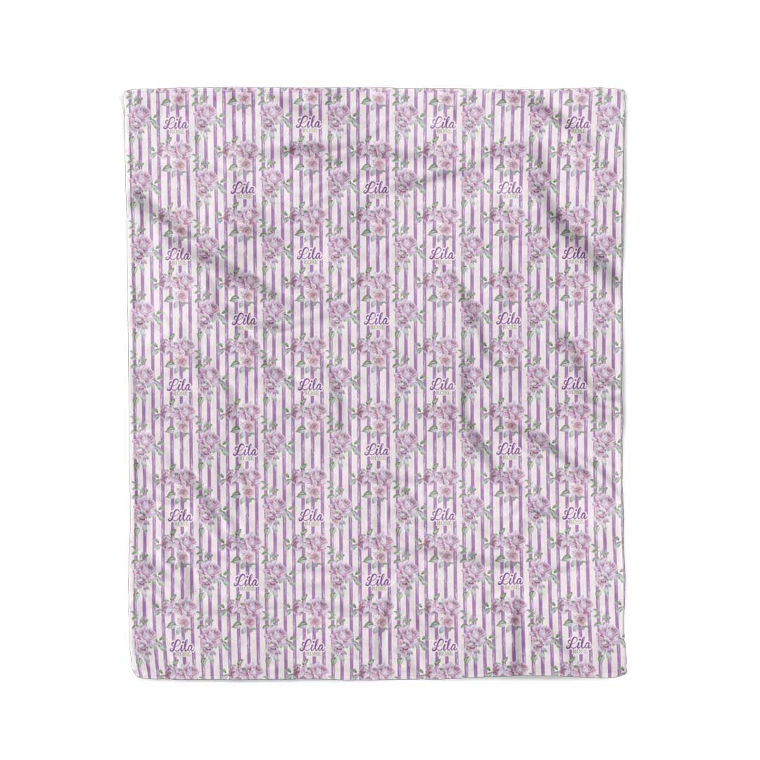 Lila's Lilacs Personalized Kids Blanket - Image 4