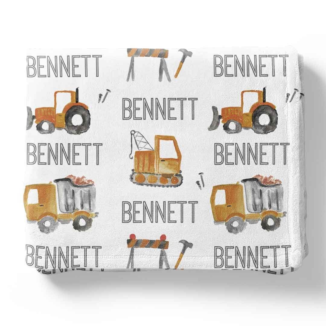 Little Digger Personalized Toddler Blanket - Image 2