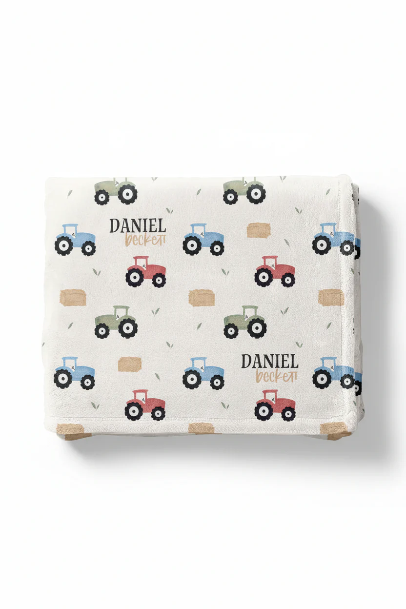 Little Farmer Personalized Kids Blanket
